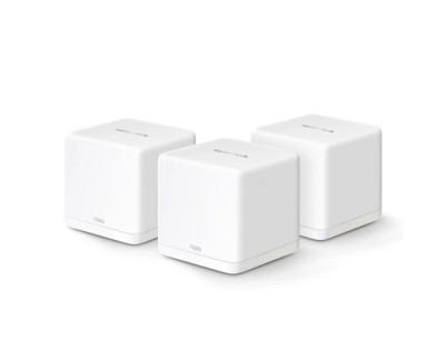 Mercusys Halo H60X Sistema Wi-Fi 6 Mesh AX1500 Doble Banda - 3 Unidades Halo - Cobertura hasta 550 m&sup2; - Color Blanco