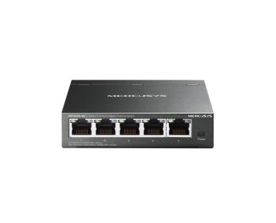 Mercusys MS105GS-M2 Switch 5 Puertos 2.5 Gigabit - Multi-Gigabit 10/100/1000/2500 - Auto-Negociacion - Color Negro
