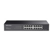 Mercusys MS116GS Switch 16 Puertos Gigabit RJ45 10/100/1000Mbps con Auto-Negociacion - Plug & Play - Montaje Escritorio o Rack - Color Negro