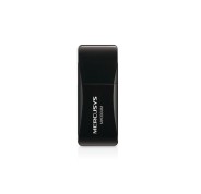 Mercusys N300 Mini Adaptador Inalambrico USB 2.0 - Hasta 300Mbps - Color Negro