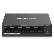 Mercusys Switch 5 Puertos Gigabit RJ45 10/100/1000Mbps - 4 Puertos PoE - Diseño Compacto - Plug & Play - Carcasa de Metal
