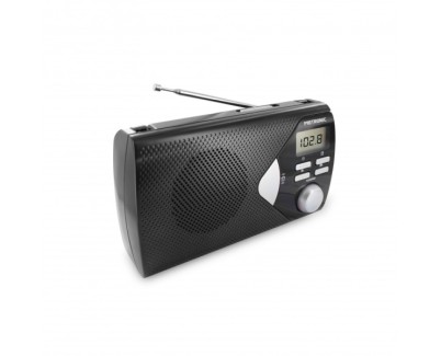 Metronic Radio Portatil AM/FM con Funcion Alarma - Pilas - Color Negro