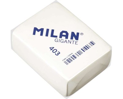 Milan 403 Goma de Borrar Gigante - Miga de Pan - Suave Caucho Sintetico - Color Blanco