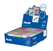 Milan 430 Expositor con 18 Llaveros con Forma de Goma 430 - Colores Surtidos