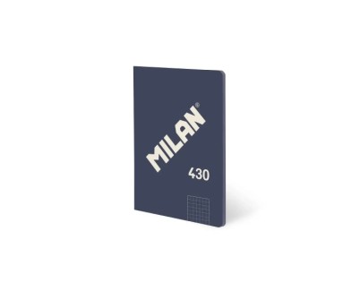 Milan 430 Libreta Encolada Formato A5 Cuadricula 5x5 - 48 Hojas de 95 gr/m2 - Microperforado - Tapa Blanda - Color Azul