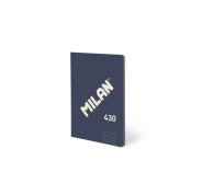 Milan 430 Libreta Encolada Formato A6 Cuadricula 5x5 - 48 Hojas de 95 gr/m2 - Microperforado - Tapa Blanda - Color Azul