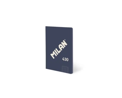 Milan 430 Libreta Encolada Formato A6 Cuadricula 5x5 - 48 Hojas de 95 gr/m2 - Microperforado - Tapa Blanda - Color Azul