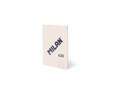 Milan 430 Libreta Encolada Formato A6 Cuadricula 5x5 - 48 Hojas de 95 gr/m2 - Microperforado - Tapa Blanda - Color Beige