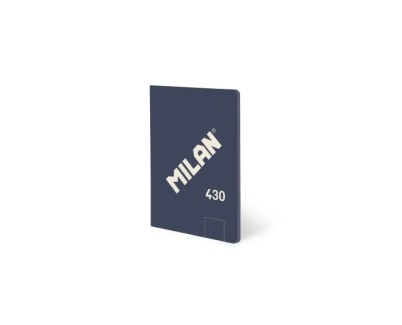 Milan 430 Libreta Encolada Formato A6 Hojas Blancas - 48 Hojas de 95 gr/m2 - Microperforado - Tapa Blanda - Color Azul