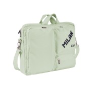 Milan 430 Since 1918 Maletin para Portatiles hasta 17\" - Cierre de Cremallera - 3 Compartimentos - 42x34x9cm - Color Menta