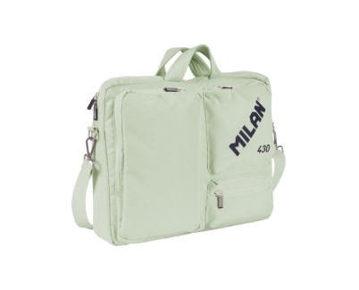 Milan 430 Since 1918 Maletin para Portatiles hasta 17\" - Cierre de Cremallera - 3 Compartimentos - 42x34x9cm - Color Menta