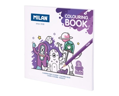 Milan Alien Invasion Cuaderno para Colorear Microperforado - Tematica Aliens - 20 Ilustraciones Detalladas