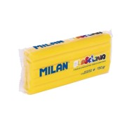 Milan Barra de Plastilina de 150gr - Base de Almidon de Maiz - Sin Gluten - Mezclables - Color Amarillo