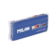 Milan Barra de Plastilina de 150gr - Base de Almidon de Maiz - Sin Gluten - Mezclables - Color Azul Oscuro