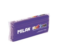 Milan Barra de Plastilina de 150gr - Base de Almidon de Maiz - Sin Gluten - Mezclables - Color Lila