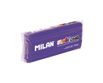 Milan Barra de Plastilina de 150gr - Base de Almidon de Maiz - Sin Gluten - Mezclables - Color Lila