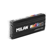 Milan Barra de Plastilina de 150gr - Base de Almidon de Maiz - Sin Gluten - Mezclables - Color Negro