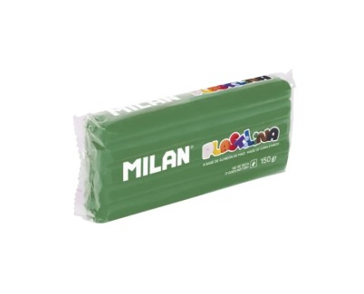 Milan Barra de Plastilina de 150gr - Base de Almidon de Maiz - Sin Gluten - Mezclables - Color Verde
