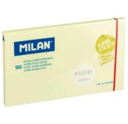 Milan Bloc de 90 Notas Super Adhesivas - Removibles - Mayor Permanencia - 76mm x 127mm - Color Amarillo Pastel