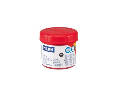 Milan Bote de Tempera 40ml - Secado Rapido - Mezclable - Color Rojo Bermellon