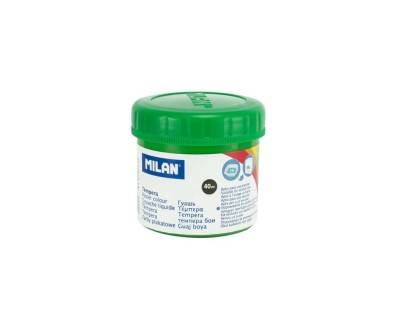 Milan Bote de Tempera 40ml - Secado Rapido - Mezclable - Color Verde Claro