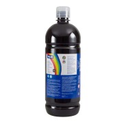 Milan Botella de Tempera 1000ml - Tapon Dosificador - Secado Rapido - Mezclable - Color Negro