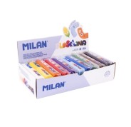 Milan Caja con 10 Barras de Plastilina de 150gr - Base de Almidon de Maiz - Sin Gluten - Mezclables - Colores Surtidos