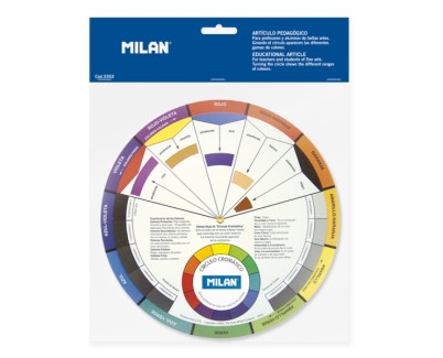 Milan Circulo Cromatico Pedagogico - Visualiza Mezclas de Colores - 23.5cm - Color Blanco