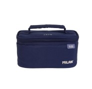 Milan Coleccion 430 Bolsa Isotermica Porta Alimentos 1,5L - Incluye 1 Recipiente para Alimentos - Interior Aislante Termico - Apertura Total - Color Azul
