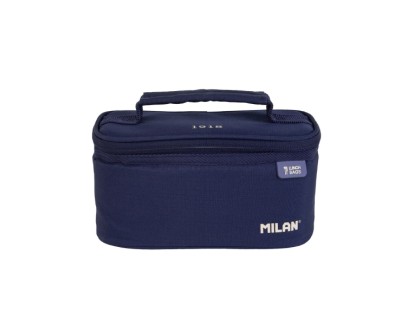 Milan Coleccion 430 Bolsa Isotermica Porta Alimentos 1,5L - Incluye 1 Recipiente para Alimentos - Interior Aislante Termico - Apertura Total - Color Azul