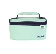 Milan Coleccion 430 Bolsa Isotermica Porta Alimentos 1,5L - Incluye 1 Recipiente para Alimentos - Interior Aislante Termico - Apertura Total - Color Verde