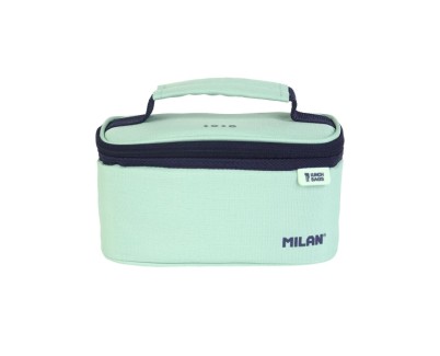 Milan Coleccion 430 Bolsa Isotermica Porta Alimentos 1,5L - Incluye 1 Recipiente para Alimentos - Interior Aislante Termico - Apertura Total - Color Verde