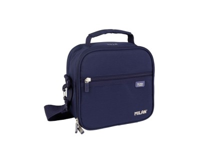 Milan Coleccion 430 Bolsa Isotermica Porta Alimentos 3,5L - Incluye 3 Recipientes para Alimentos - Interior Aislante Termico - Apertura Total - Correa Regulable y Extraible - Color Azul
