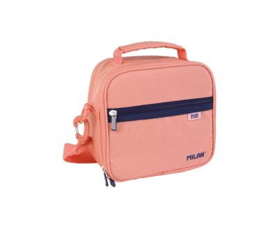 Milan Coleccion 430 Bolsa Isotermica Porta Alimentos 3,5L - Incluye 3 Recipientes para Alimentos - Interior Aislante Termico - Apertura Total - Correa Regulable y Extraible - Color Rosa