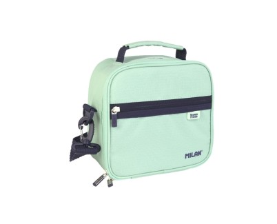 Milan Coleccion 430 Bolsa Isotermica Porta Alimentos 3,5L - Incluye 3 Recipientes para Alimentos - Interior Aislante Termico - Apertura Total - Correa Regulable y Extraible - Color Verde