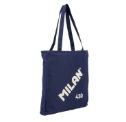 Milan Coleccion 430 Bolso Shopper 7.5L - Tamaño 38x36x6,5cm - Asa Larga 27cm - Tejido \'ripstop\' - Color Azul Marino