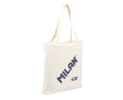 Milan Coleccion 430 Bolso Shopper 7.5L - Tamaño 38x36x6,5cm - Asa Larga 27cm - Tejido \'ripstop\' - Color Beige