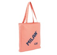 Milan Coleccion 430 Bolso Shopper 7.5L - Tamaño 38x36x6,5cm - Asa Larga 27cm - Tejido \'ripstop\' - Color Rosa