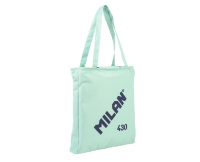 Milan Coleccion 430 Bolso Shopper 7.5L - Tama&ntilde;o 38x36x6,5cm - Asa Larga 27cm - Tejido \'ripstop\' - Color Verde