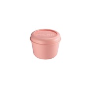 Milan Coleccion 430 Fiambrera Redonda 0.25L - Apta para Microondas, Lavavajillas y Congelador - Libre de BPA - Medidas 10 Ø x 7cm - Color Rosa