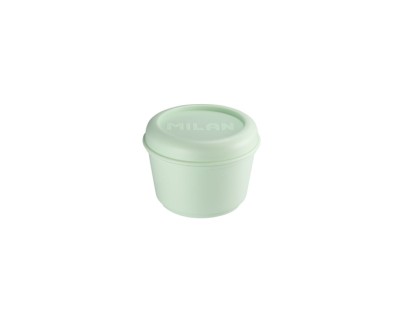 Milan Coleccion 430 Fiambrera Redonda 0.25L - Apta para Microondas, Lavavajillas y Congelador - Libre de BPA - Medidas 10 Ø x 7cm - Color Verde
