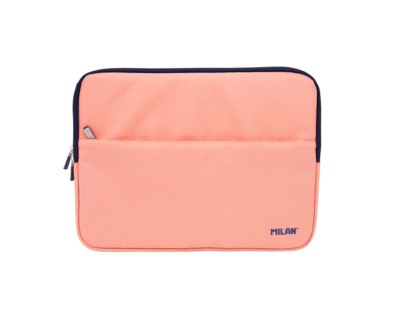 Milan Coleccion 430 Funda para Portatil hasta 13\" - Forro Atercipelado - Bolsillo Delantero - Cierre de Cremallera - Color Rosa