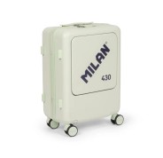 Milan Coleccion 430 Maleta de Cabina Rigida - 4 Ruedas Dobles 360º - Cierre con Combinacion de 3 Digitos - Apertura Independiente del Compartimento Principal y el Frontal - Medidas 55x40x23cm - Color Verde