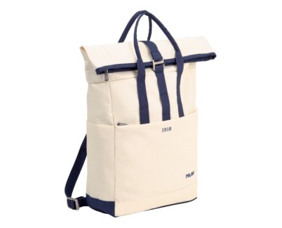 Milan Coleccion 430 Mochila Urbana 10L - Cierre Superior Enrollable - 2 Bolsillos Laterales - Bolsillo Trasero Acolchado - Asas Regulables - Color Beige