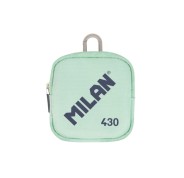 Milan Coleccion 430 Monedero Pequeño - Tamaño Monedero 10,3x10x2,5cm - Cierre de Cremallera - Mosqueton de Aluminio - Color Verde