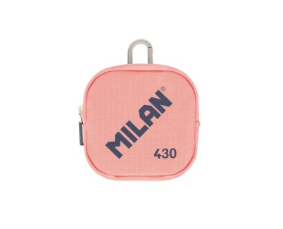 Milan Coleccion 430 Monedero Pequeño - Tamaño Monedero 10,3x10x2,5cm - Cierre de Cremallera - Mosqueton de Aluminio - Color Rosa