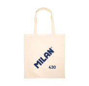 Milan Coleccion 430 Tote Bag Bolsa de Tela - Tamaño  50x38x41cm - Asa Larga 27cm - Tejido \'ripstop\' - Color Beige