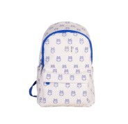 Milan Coleccion 460 Mochila Infantil Casual 9.5L - Compartimento Principal y Bolsillo Frontal con Cremalleras - 2 Bolsillos Laterales - Color Beige/Azul