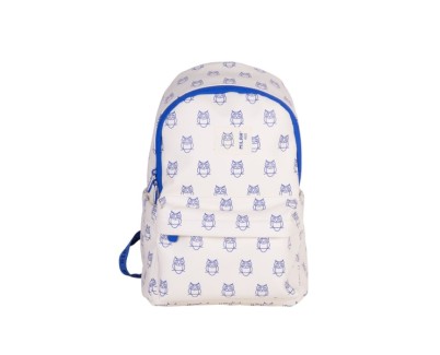 Milan Coleccion 460 Mochila Infantil Casual 9.5L - Compartimento Principal y Bolsillo Frontal con Cremalleras - 2 Bolsillos Laterales - Color Beige/Azul