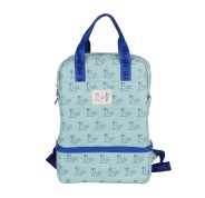 Milan Coleccion 460 Mochila Infantil con Compartimento Isotermico - Amplio Compartimento Interior - 2 Bolsillos Laterales - Capacidad Total 9,5L - Color Verde/Azul